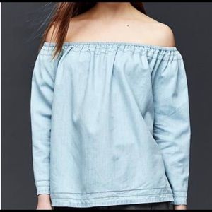 GAP denim off the shoulder top
